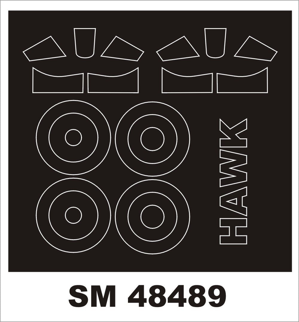 Montex MXSM48489 1:48 Curtiss Hawk III canopy frame paint mask
