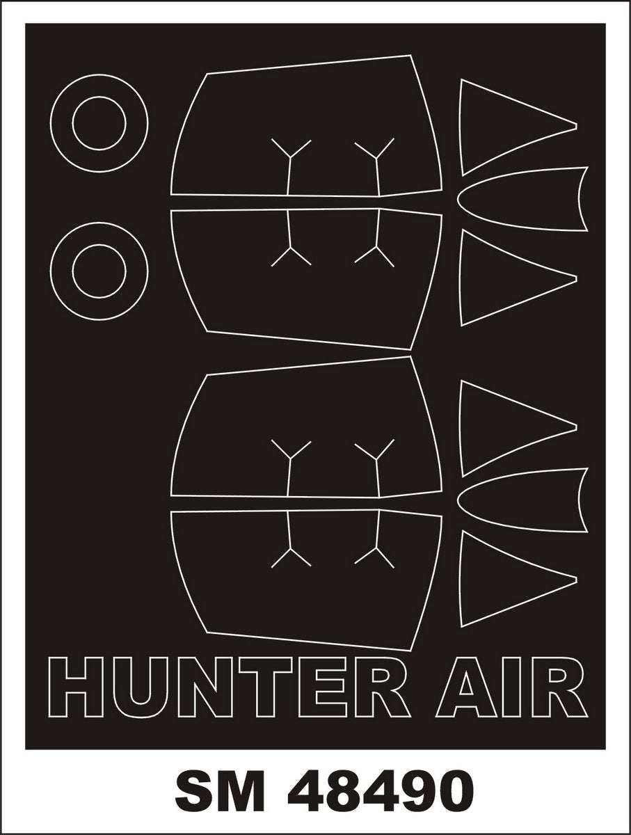 Montex MXSM48490 1:48 Hawker Hunter F.6 canopy frame paint mask