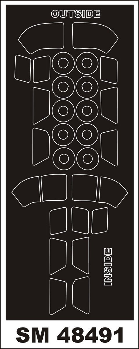 Montex MXSM48491 1:48 Britten-Norman BN-2A Islander canopy frame paint mask