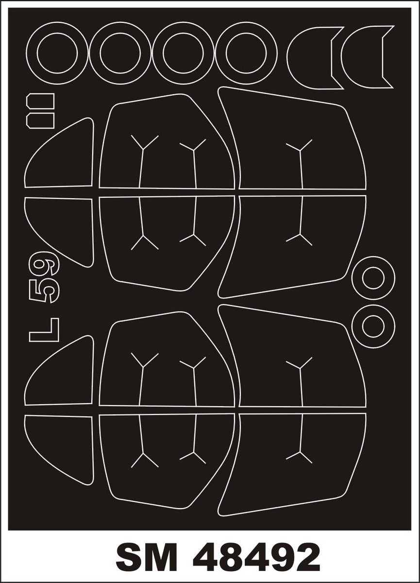 Montex MXSM48492 1:48 Aero L-39MS/L-59 Super Albatros canopy frame paint mask