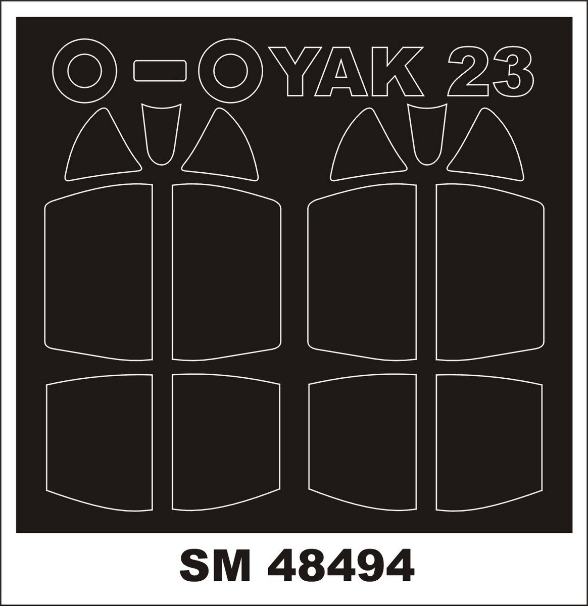 Montex MXSM48494 1:48 Yakovlev Yak-23DC canopy frame paint mask