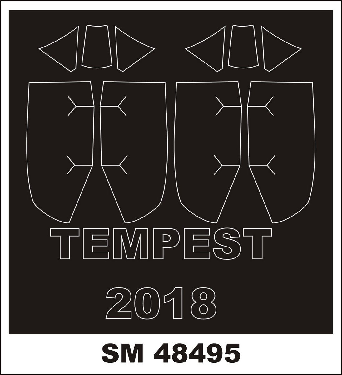 Montex MXSM48495 1:48 Hawker Tempest Mk.V canopy frame paint mask