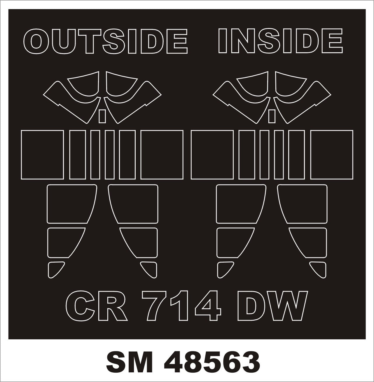 Montex MXSM48563 1:48 Caudron-Renault CR.714 canopy frame paint mask
