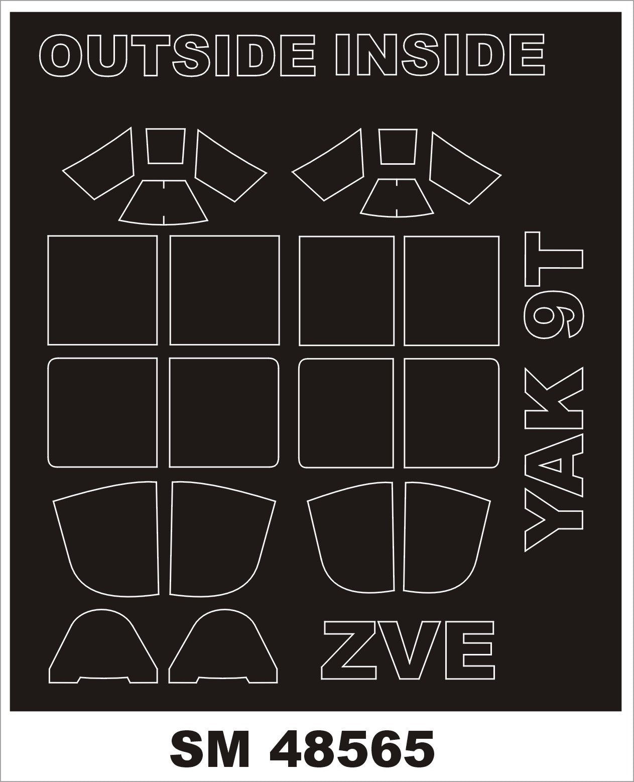 Montex MXSM48565 1:48 Yakovlev Yak-9T canopy frame paint mask