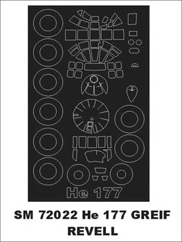 Montex MXSM72022 1:72 Heinkel He-177-5 Greif canopy frame paint mask