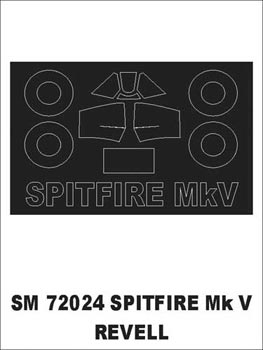 Montex MXSM72024 1:72 Supermarine Spitfire Mk.V canopy frame paint mask