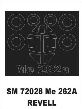 Montex MXSM72028 1:72 Messerschmitt Me-262A canopy frame paint mask