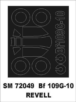 Montex MXSM72049 1:72 Messerschmitt Bf-109G-10 canopy frame paint mask