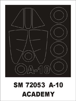 Montex MXSM72053 1:72 Fairchild A-10A Thunderbolt canopy frame paint mask