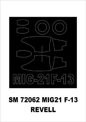 Montex MXSM72062 1:72 Mikoyan MiG-21F-13 canopy frame paint mask