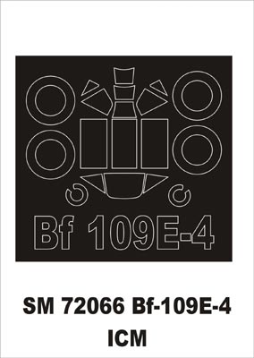 Montex MXSM72066 1:72 Messerschmitt Bf-109E-4 canopy frame paint mask