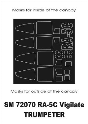 Montex MXSM72070 1:72 North-American RA-5C Vigilante canopy frame paint masks