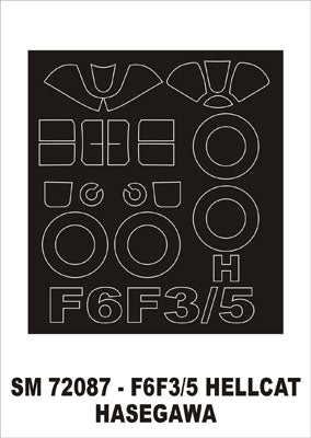 Montex MXSM72087 1:72 Grumman F6F-3/Grumman F6F-5 Hellcat canopy mask