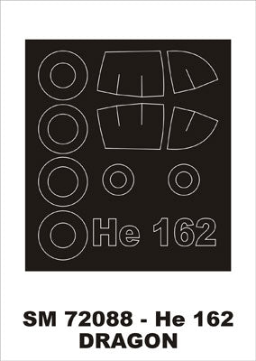Montex MXSM72088 1:72 Heinkel He-162 canopy frame paint mask
