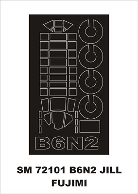 Montex MXSM72101 1:72 Nakajima B6N2 Jill canopy frame paint mask