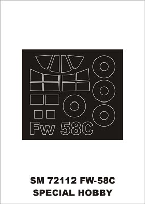 Montex MXSM72112 1:72 Focke-Wulf Fw-58C canopy frame paint mask