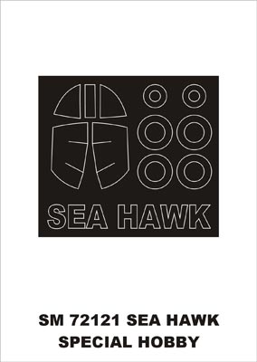 Montex MXSM72121 1:72 Hawker Sea Hawk Mk.3/FGA.50 canopy frame paint mask
