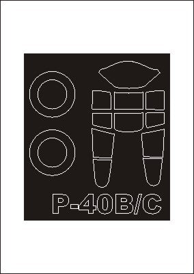 Montex MXSM72153 1:72 Curtiss P-40B/C Tomahawk canopy frame paint mask
