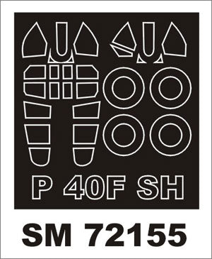 Montex MXSM72155 1:72 Curtiss P-40F Kittyhawk canopy frame paint mask