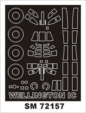 Montex MXSM72157 1:72 Vickers Wellington Mk.IC canopy frame paint mask