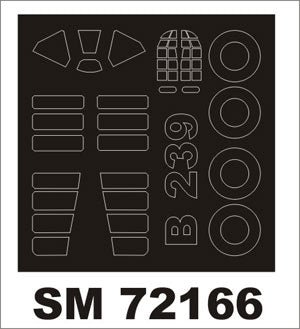 Montex MXSM72166 1:72 Brewster Buffalo canopy frame paint mask