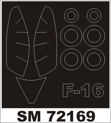 Montex MXSM72169 1:72 Lockheed-Martin F-16CG/F-16CJ canopy frame paint mask
