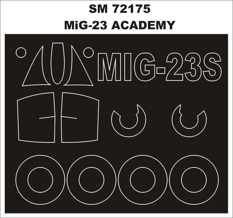 Montex MXSM72175 1:72 Mikoyan MiG-23 canopy frame paint mask