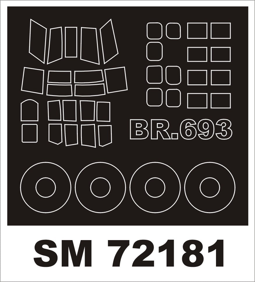 Montex MXSM72181 1:72 Breguet Br.693A-2 canopy frame paint mask