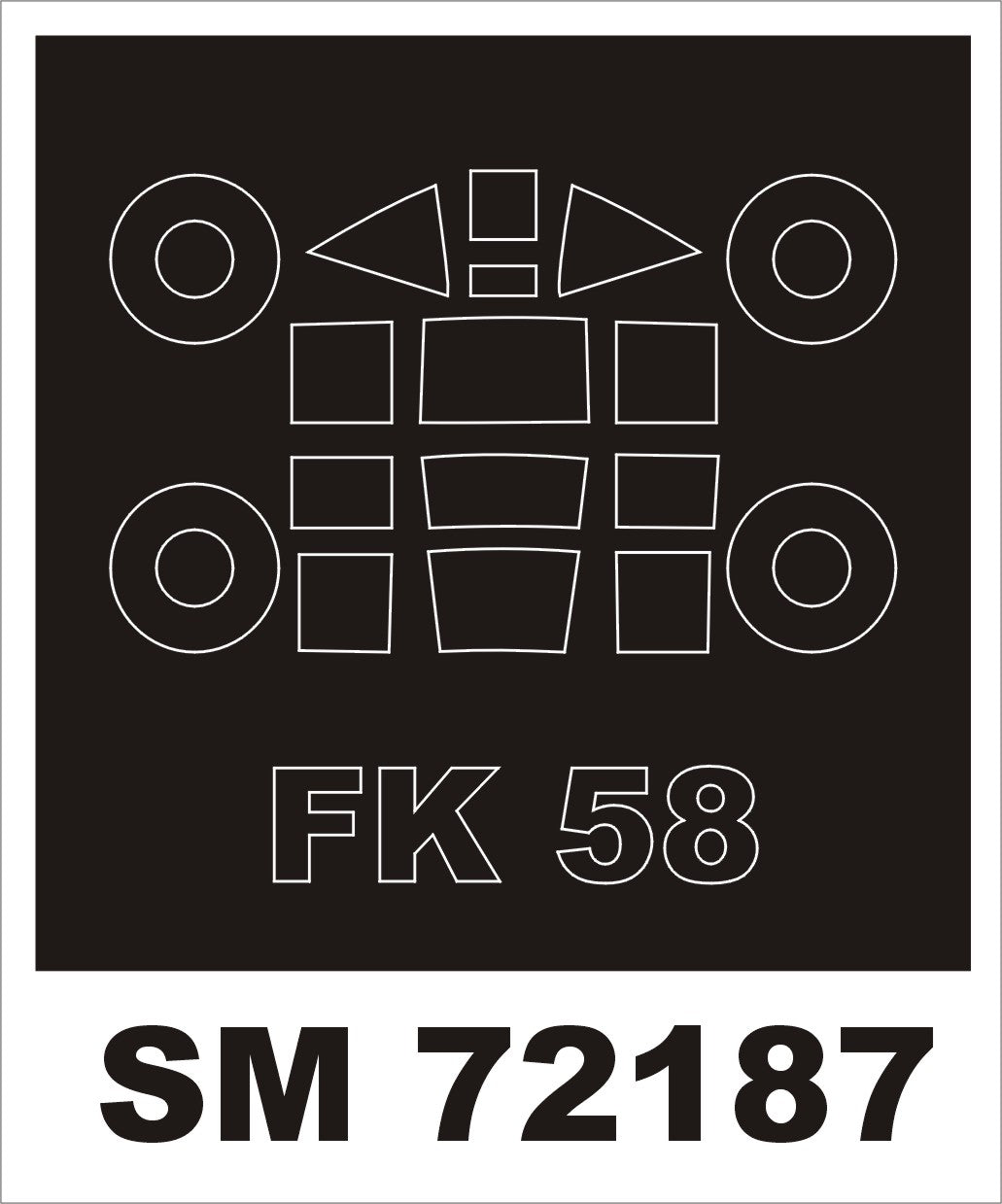 Montex MXSM72187 1:72 Koolhoven FK-58 canopy frame paint mask