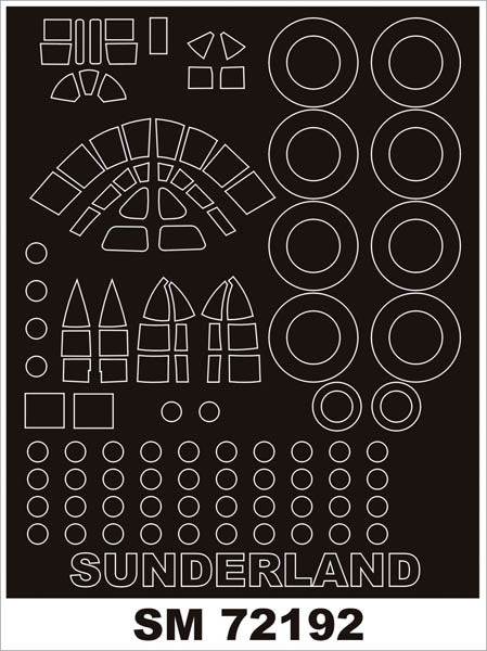 Montex MXSM72192 1:72 Short Sunderland Mk.I canopy frame paint mask