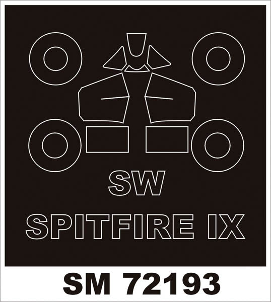 Montex MXSM72193 1:72 Supermarine Spitfire Mk.IX canopy frame paint mask
