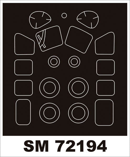 Montex MXSM72194 1:72 Mil Mi-2 canopy frame paint mask
