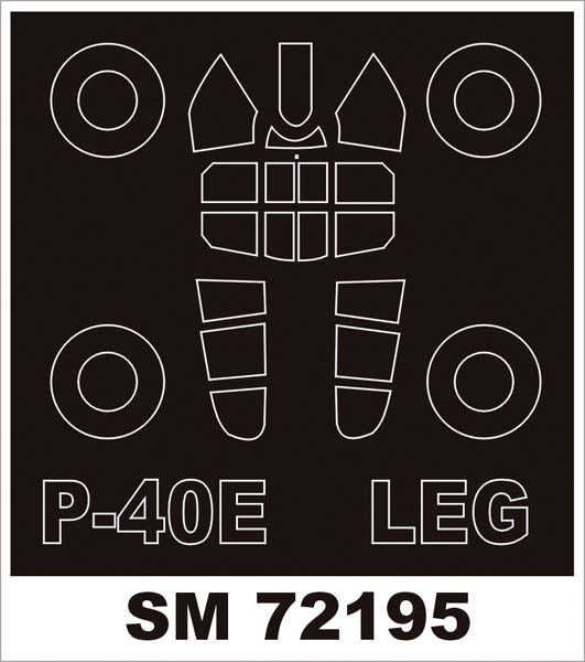 Montex MXSM72195 1:72 Curtiss P-40E Kittyhawk canopy frame paint mask