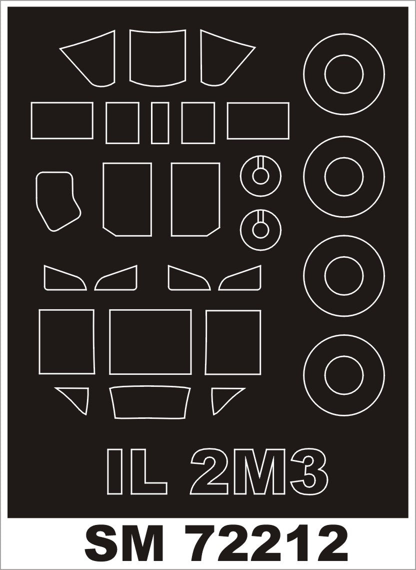 Montex MXSM72212 1:72 Ilyushin Il-2M3 canopy frame paint mask