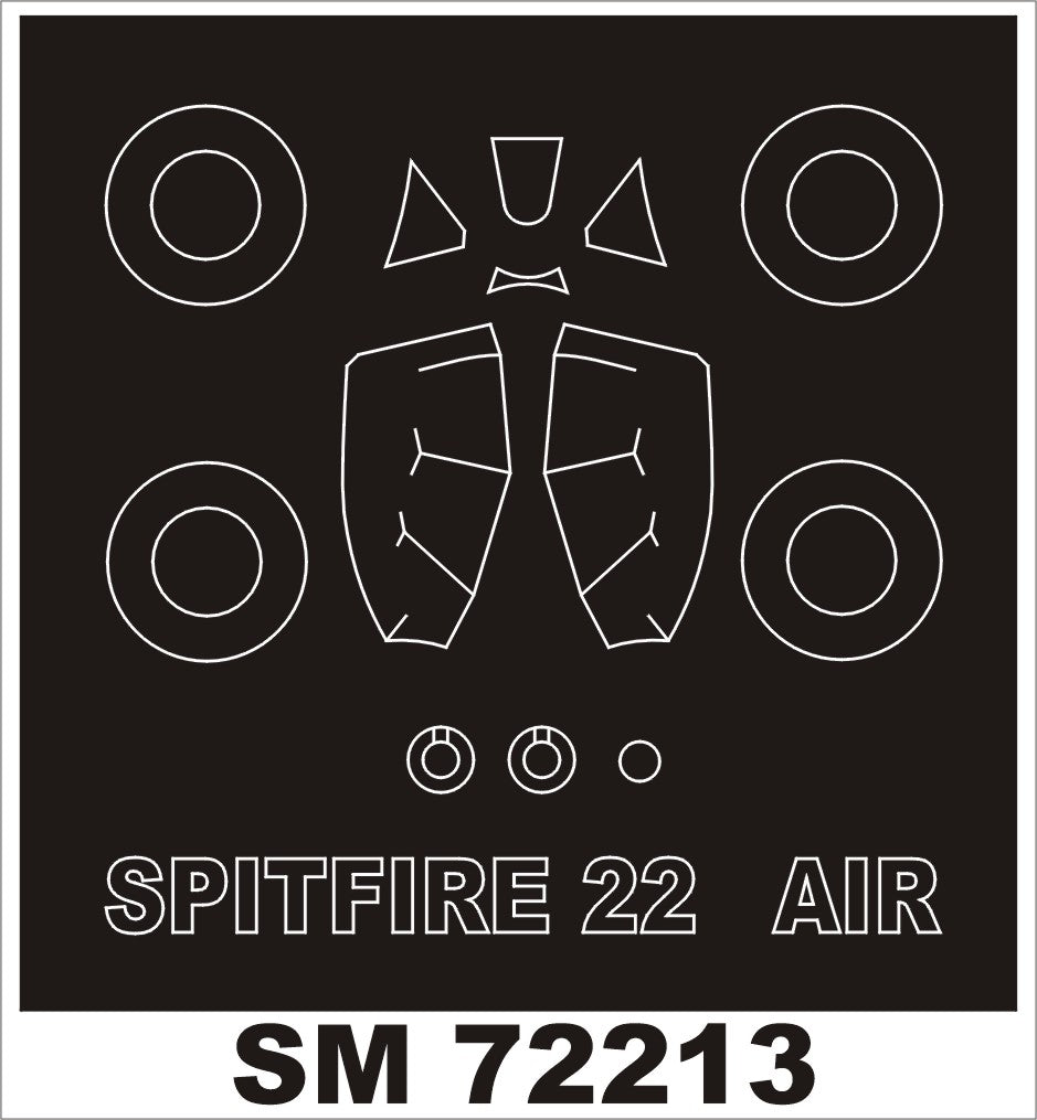 Montex MXSM72213 1:72 Supermarine Spitfire Mk.22 canopy frame paint mask