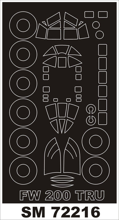 Montex MXSM72216 1:72 Focke-Wulf Fw-200C-3 canopy frame paint mask
