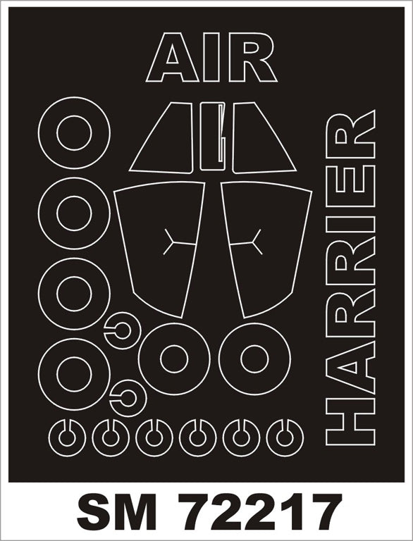 Montex MXSM72217 1:72 BAe Harrier Gr.3 canopy frame paint mask