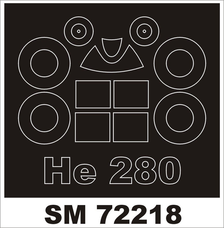 Montex MXSM72218 1:72 Heinkel He-280V-2/He-280V-3 canopy frame paint mask