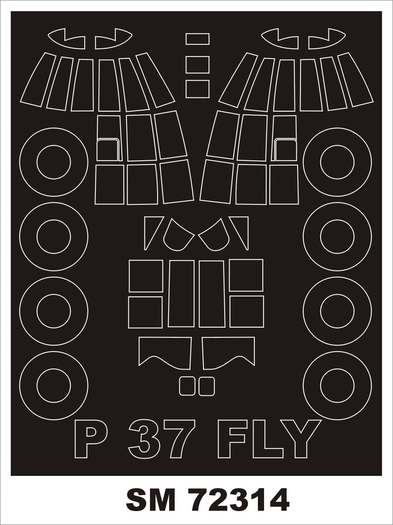 Montex MXSM72314 1:72 PZL PZL P.37A/PZL P.37B Los canopy frame paint mask