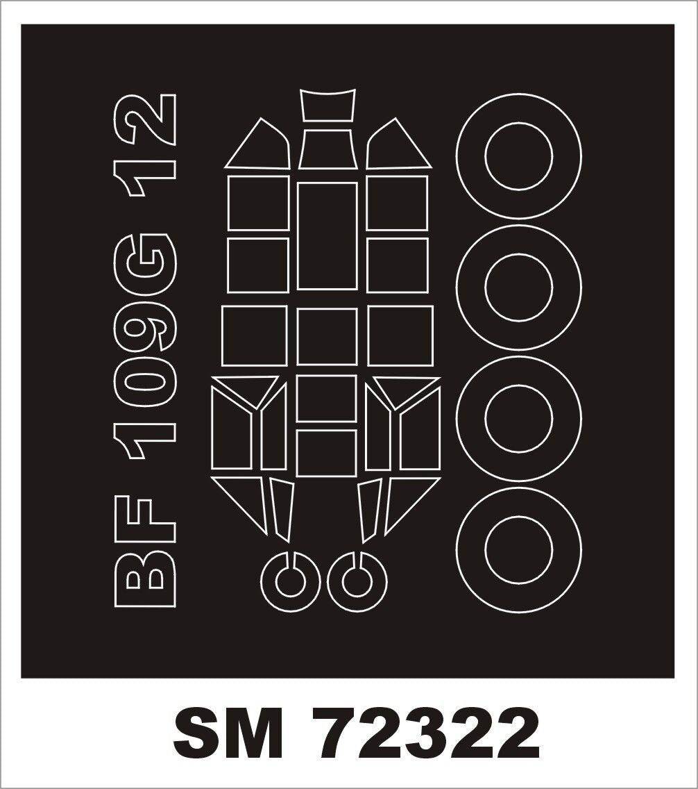 Montex MXSM72322 1:72 Messerschmitt Bf-109G-12 canopy frame paint mask