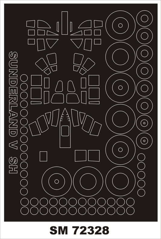 Montex MXSM72328 1:72 Short Sunderland Mk.V canopy frame paint mask