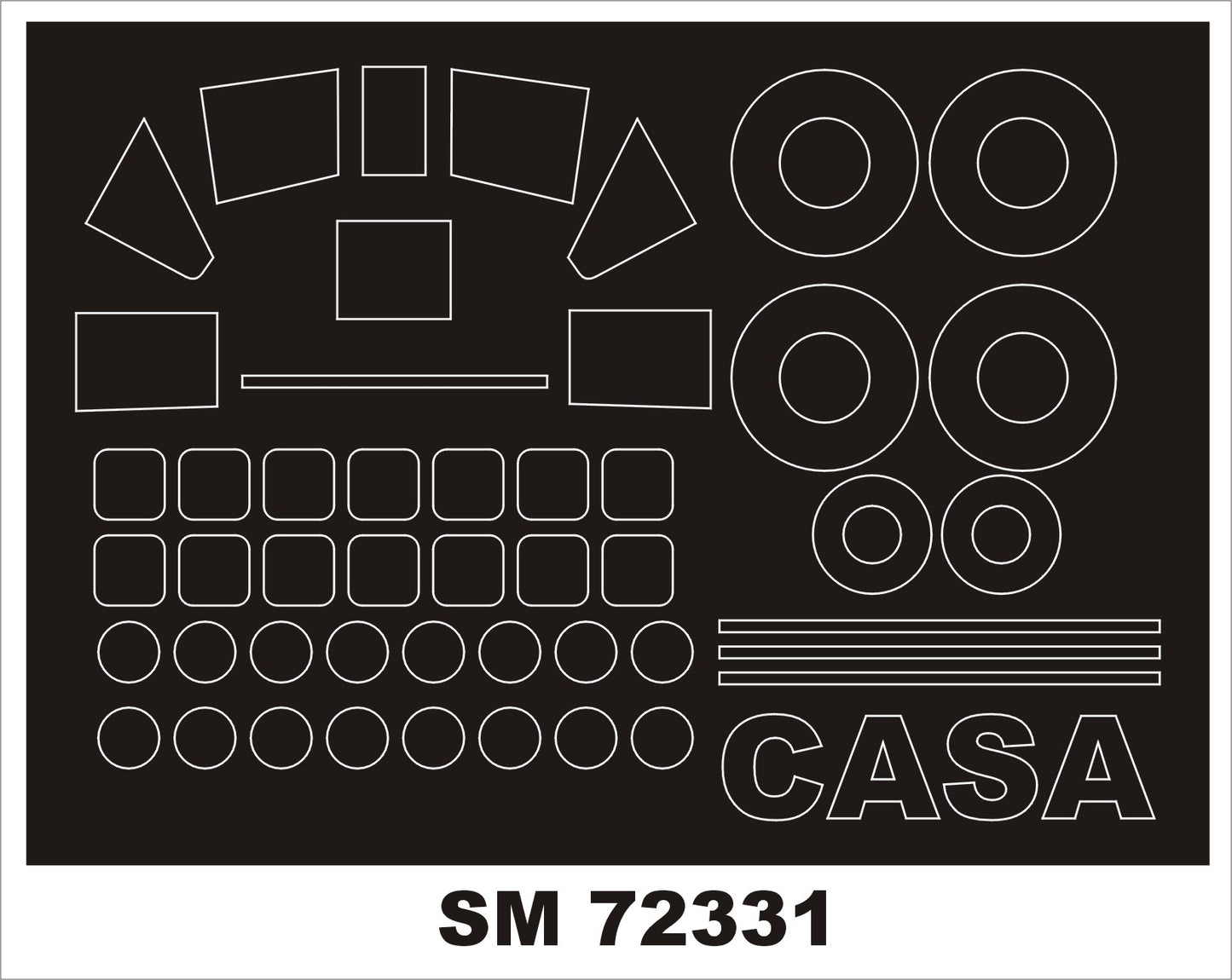 Montex MXSM72331 1:72 CASA C-212-100 canopy frame paint mask