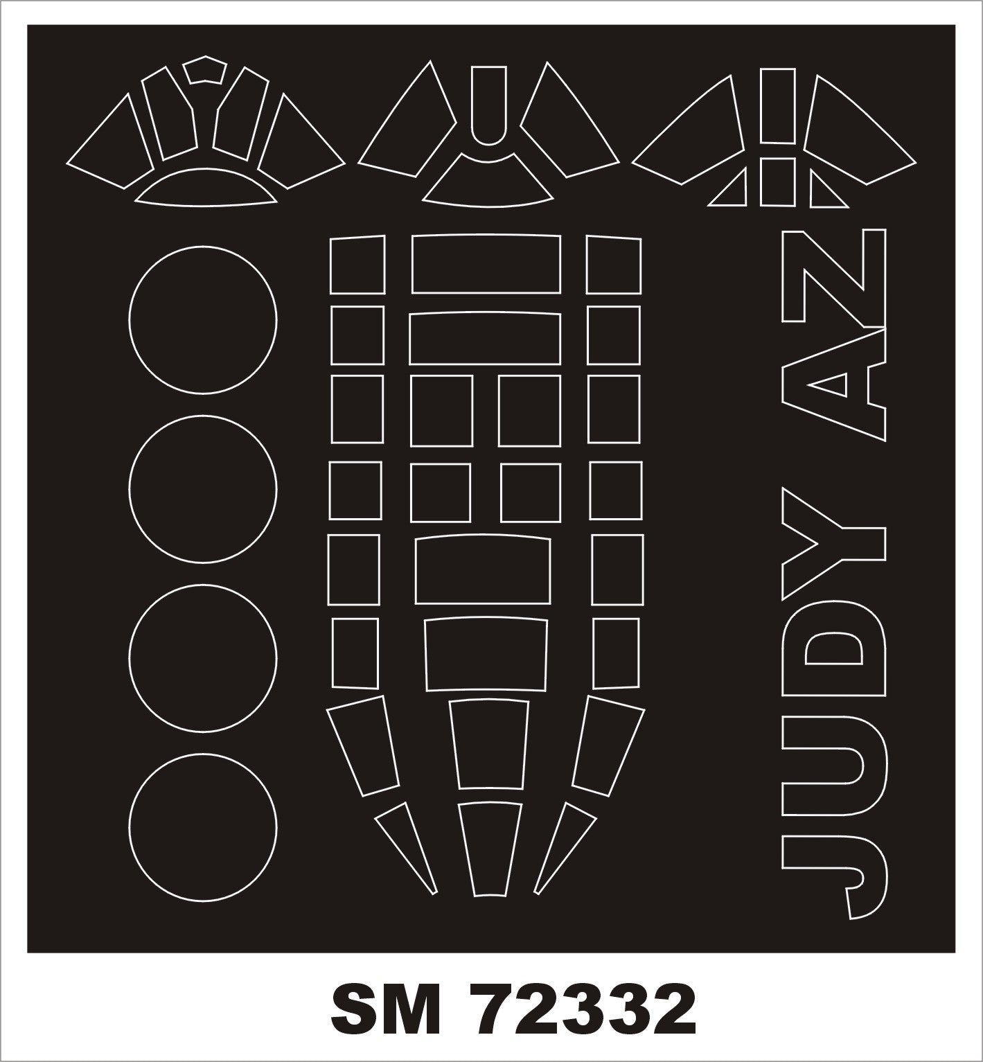 Montex MXSM72332 1:72 Yokosuka D4Y5 Judy canopy frame paint mask