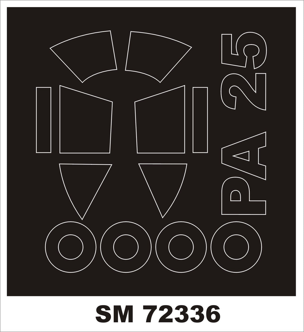 Montex MXSM72336 1:72 Piper PA-25 'Pawnee' canopy frame paint mask