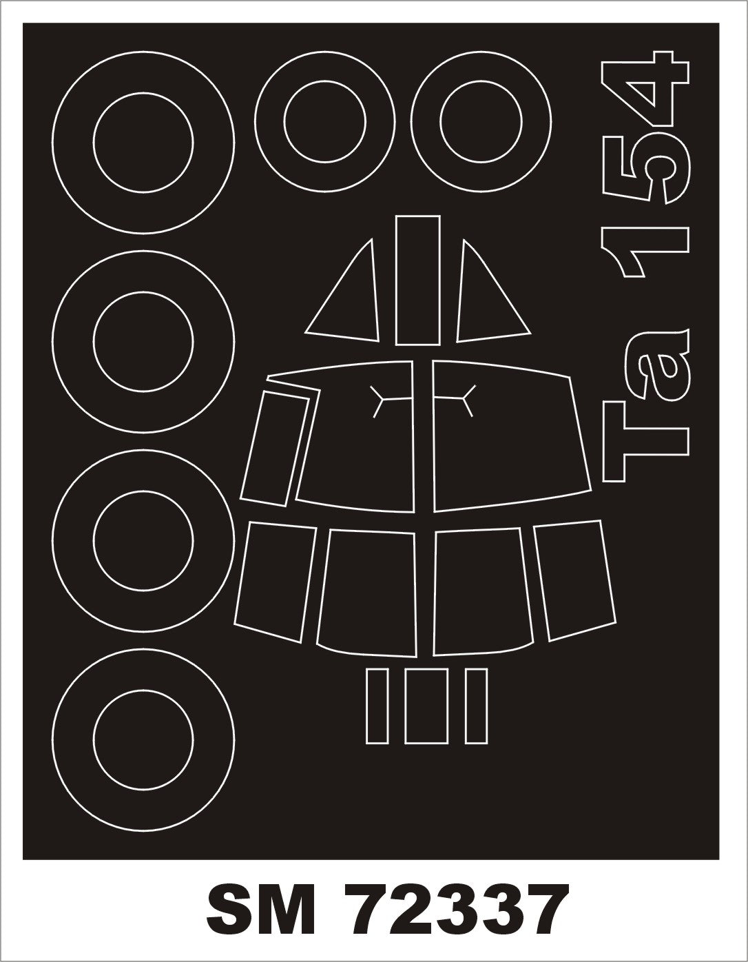 Montex MXSM72337 1:72 Focke-Wulf Ta-154V-3 canopy frame paint mask