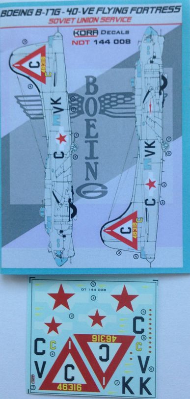 Kora NDT144008 1:144 Boeing B-17G-40-VE Soviet Union
