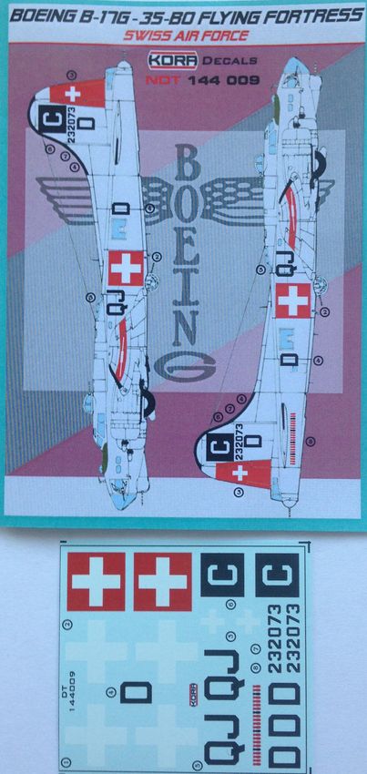 Kora NDT144009 1:144 Boeing B-17G-35-BO Swiss AF