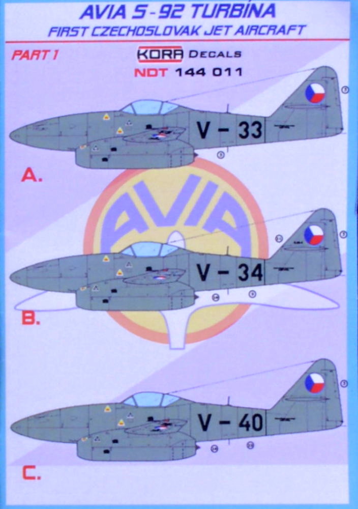 Kora NDT144011 1:144 Avia S-92 Turbina Part 1