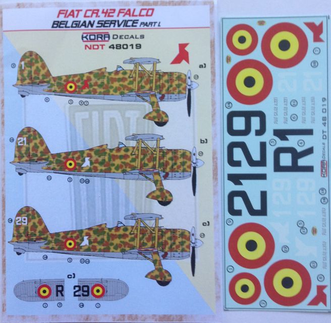 Kora NDT48019 1:48 Fiat CR.42 Falco Belgium Part 1
