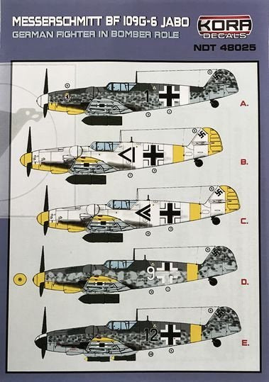 Kora NDT48025 1:48 Messerschmitt Bf-109G-6 JABO Fighter in Bomber Role